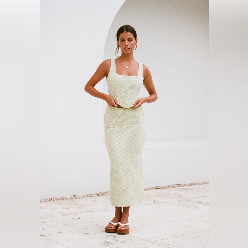 Sabo Skirt Green Midi Skirt